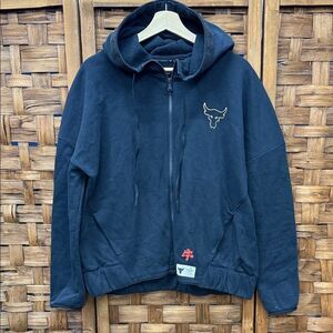 Under Armour The Rock Black Hoodie with Red Graphic